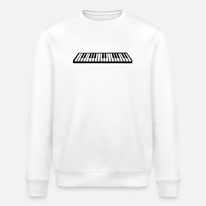 Piano ou clavier - Sweat bio ROLLER Stanley/Stella Unisexe - blanc