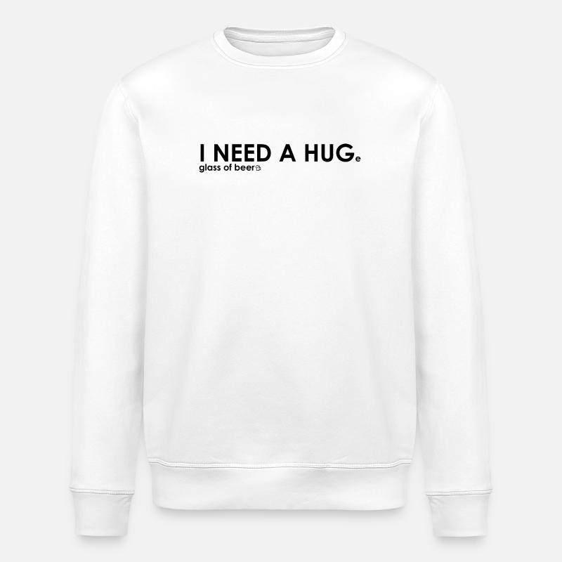 I need a huge glass - Stanley/Stella Unisex Bio-Sweatshirt ROLLER - Weiß