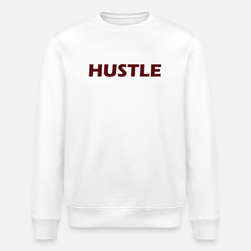 Conception typographique audacieuse Hustle - Sweat bio ROLLER Stanley/Stella Unisexe - blanc