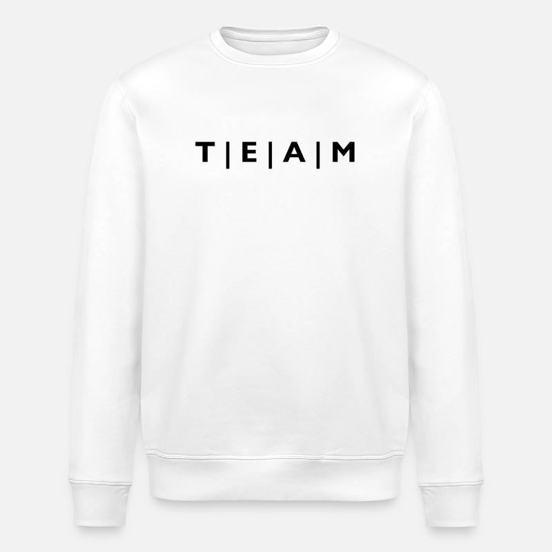 TEAM mit Streifen - Stanley/Stella Unisex Bio-Sweatshirt ROLLER - Weiß