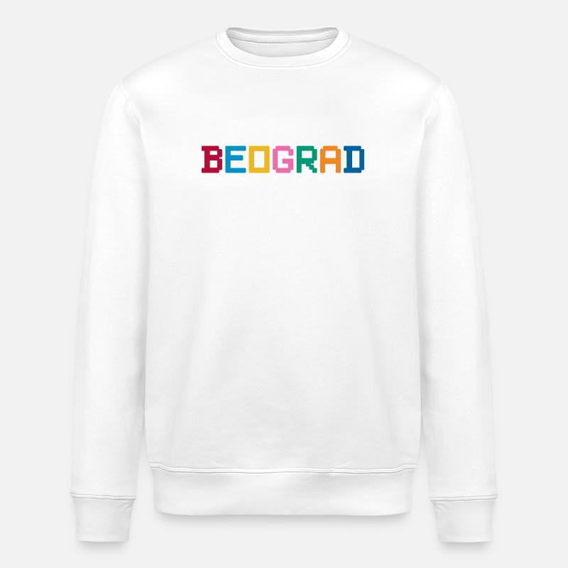 BEOGRAD Belgrade Belgrad - Stanley/Stella Unisex Bio-Sweatshirt ROLLER - Weiß