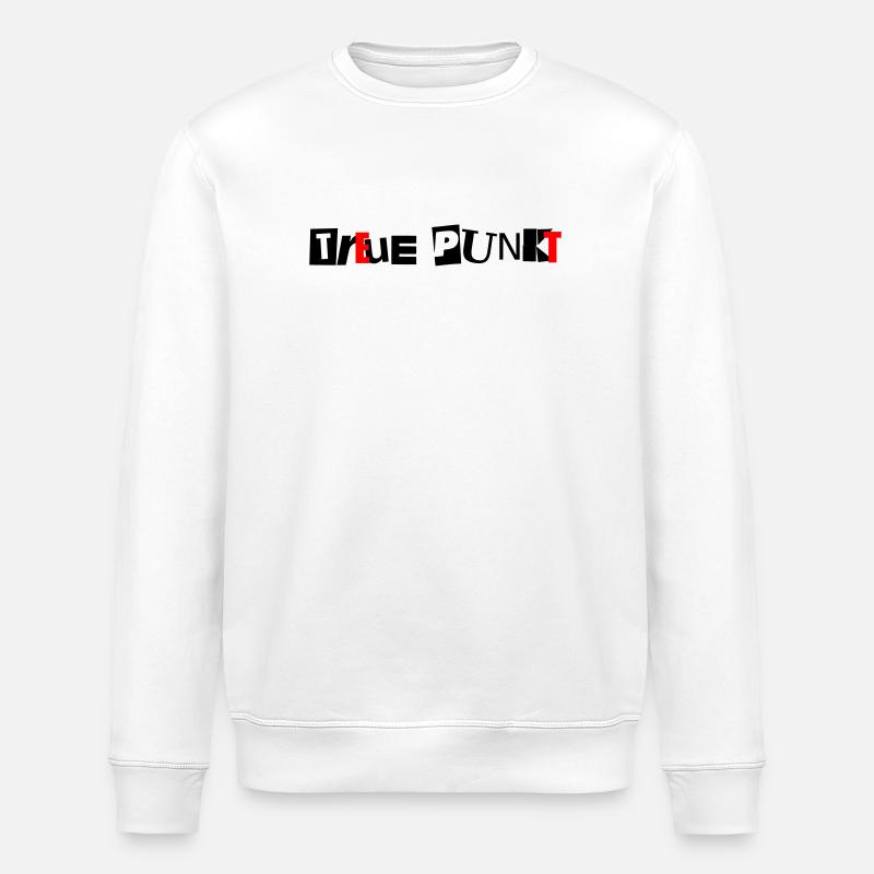 True Punk Loyalty Point - Stanley/Stella ROLLER Unisex Organic Sweatshirt - white