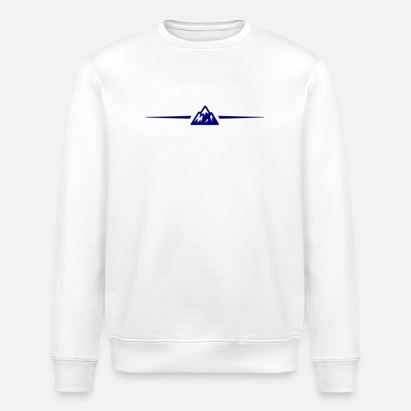 Berge Symbol Linie - Stanley/Stella Unisex Bio-Sweatshirt ROLLER - Weiß