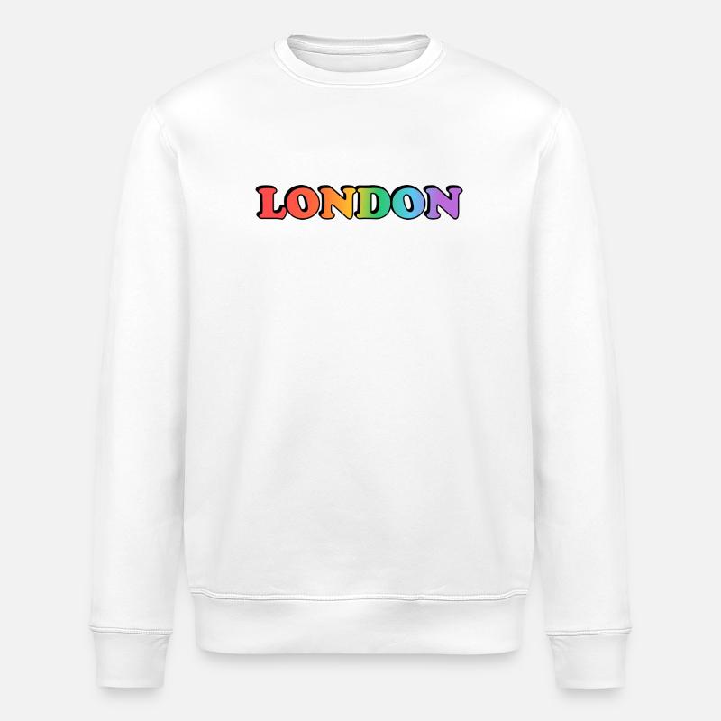 London LGBTQ Rainbow - Stanley/Stella Unisex Bio-Sweatshirt ROLLER - Weiß