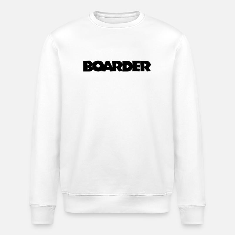 Boarder (Noire) - Sweat bio ROLLER Stanley/Stella Unisexe - blanc