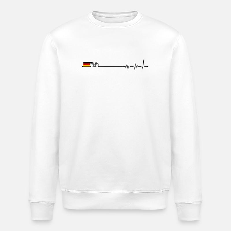 Drapeau allemand bicyclette - Sweat bio ROLLER Stanley/Stella Unisexe - blanc