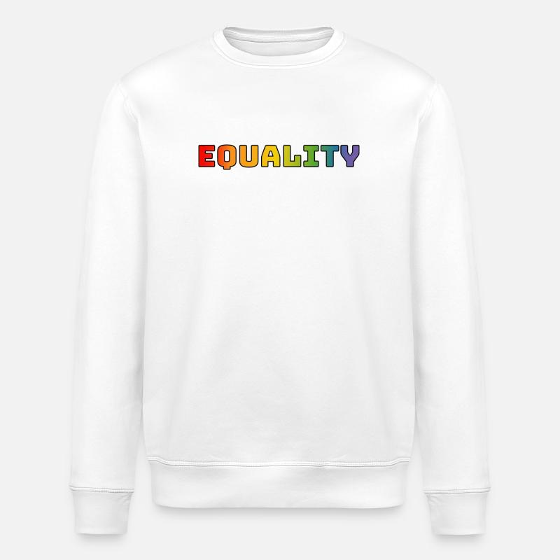 Rainbow equality 1 - Stanley/Stella ROLLER Unisex Organic Sweatshirt - white