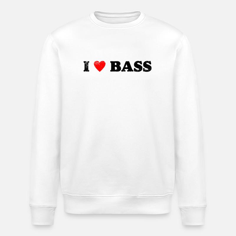 Ich liebe Bass - Stanley/Stella Unisex Bio-Sweatshirt ROLLER - Weiß