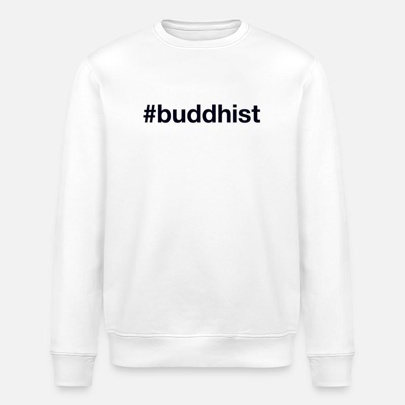 Buddhist Buddhism Buddhismus - Stanley/Stella ROLLER Unisex Organic Sweatshirt - white