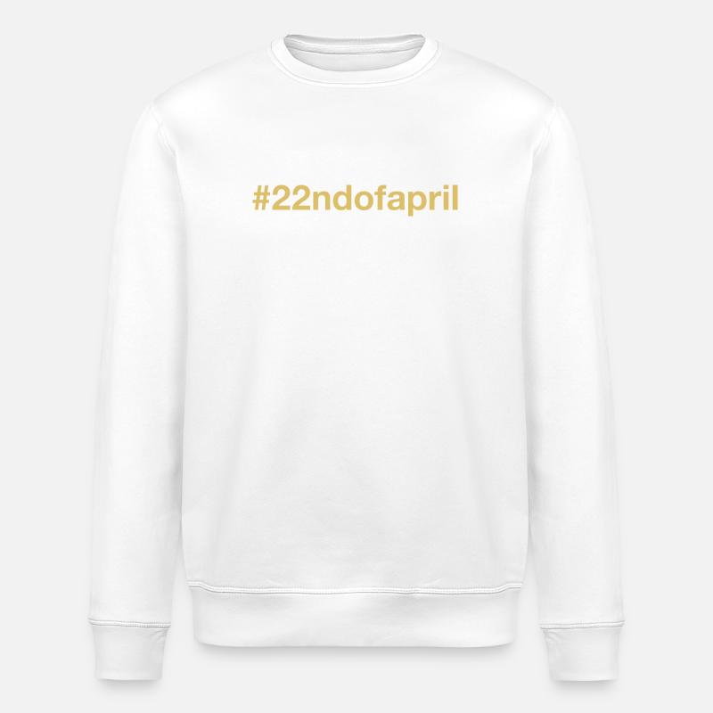 22 avril Or - Sweat bio ROLLER Stanley/Stella Unisexe - blanc
