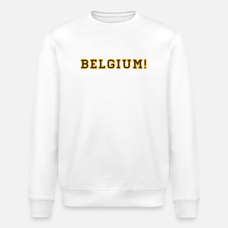 Belgien! - Stanley/Stella Unisex Bio-Sweatshirt ROLLER - Weiß