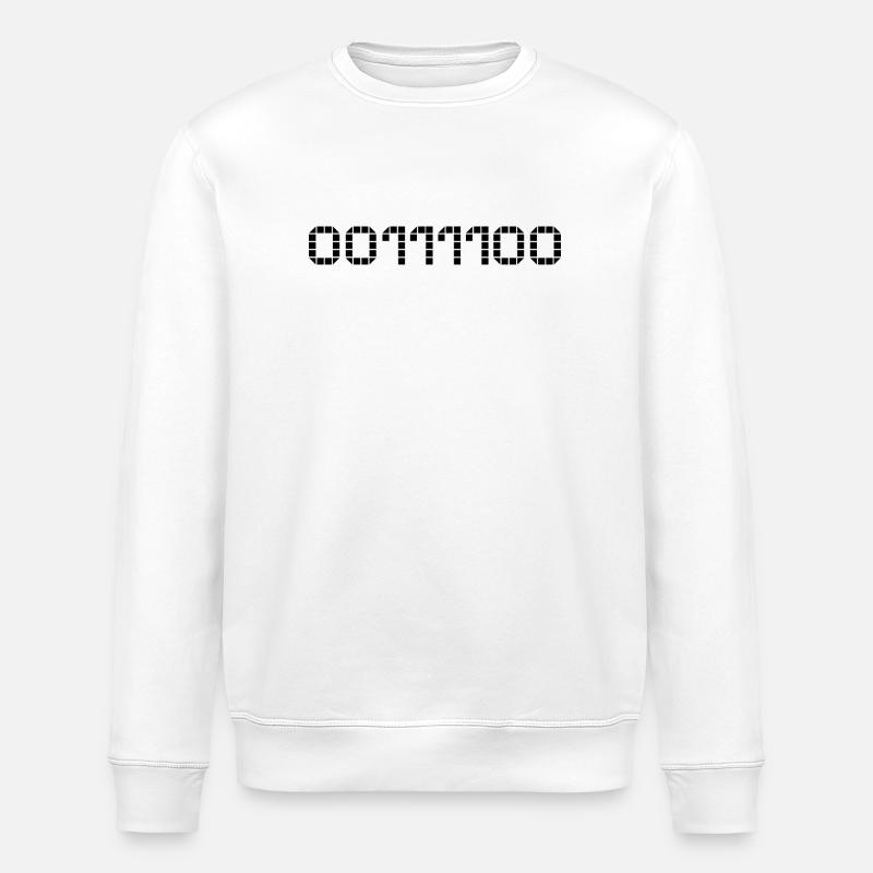 Binary notation - 60 - Stanley/Stella ROLLER Unisex Organic Sweatshirt - white