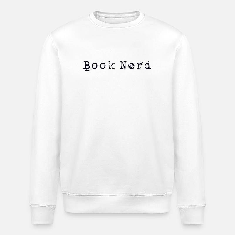 Book nerd Leseratte - Stanley/Stella Unisex Bio-Sweatshirt ROLLER - Weiß