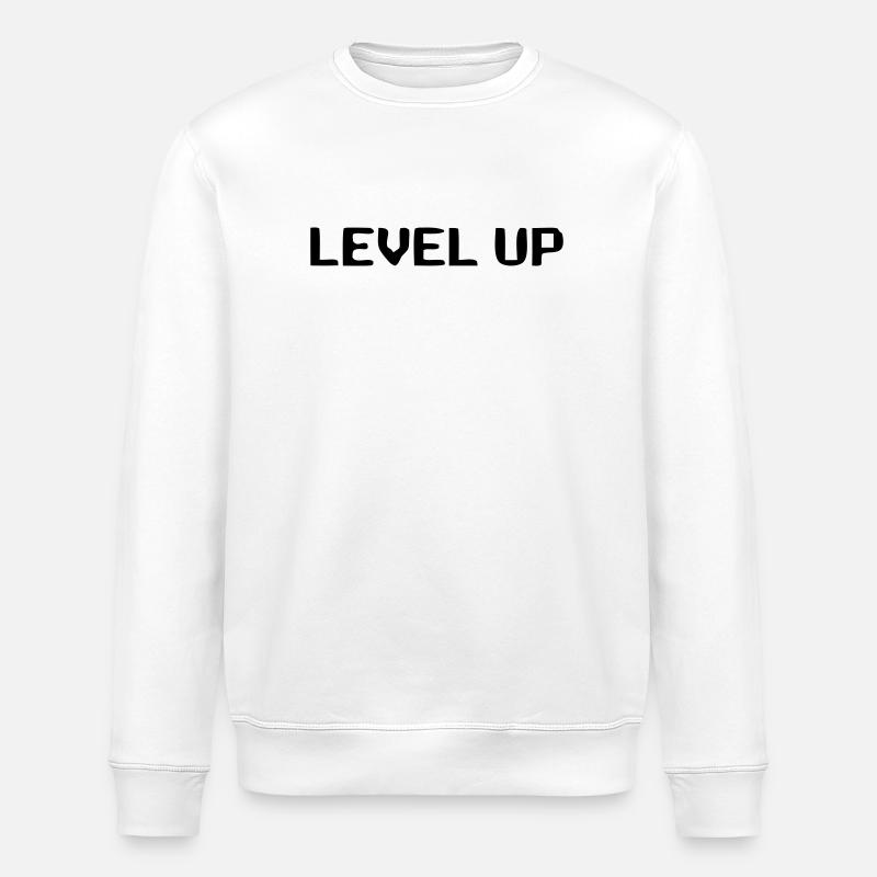 Niveau de lettrage 8 bits - Sweat bio ROLLER Stanley/Stella Unisexe - blanc