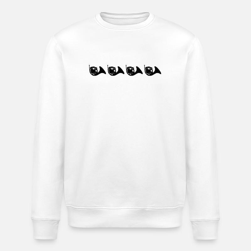 Bugle - Stanley/Stella ROLLER Unisex Organic Sweatshirt - white