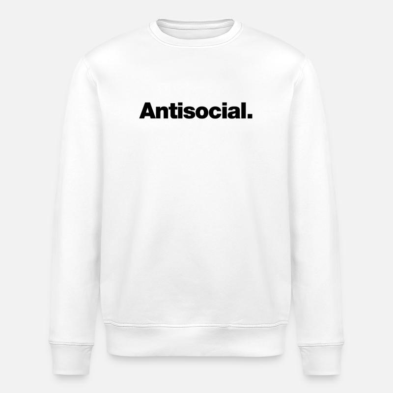 asozial - Stanley/Stella Unisex Bio-Sweatshirt ROLLER - Weiß