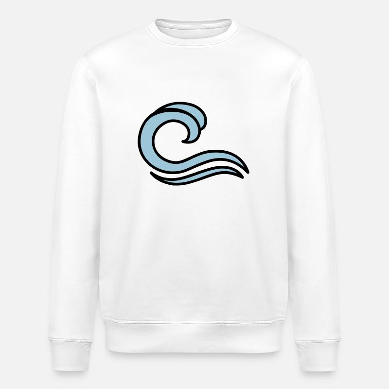 waves - Stanley/Stella ROLLER Unisex Organic Sweatshirt - white