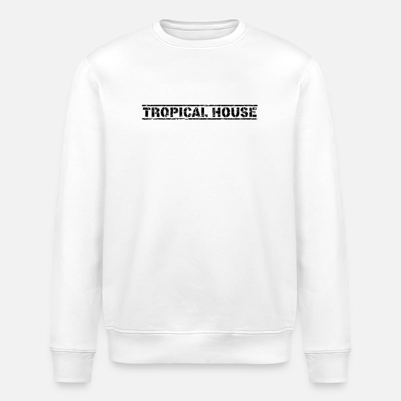 Tropical House - Stanley/Stella ROLLER Unisex Organic Sweatshirt - white