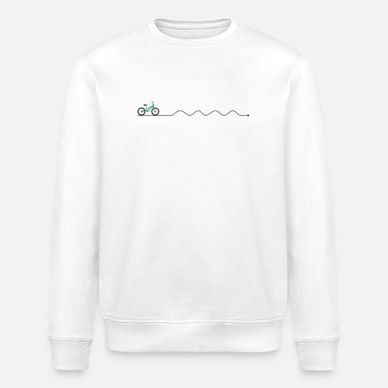 Silhouette de vélo Emerald Trek - Sweat bio ROLLER Stanley/Stella Unisexe - blanc