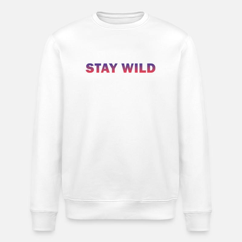 Wilde Naturlandschaft mit Neonfarben - Stanley/Stella Unisex Bio-Sweatshirt ROLLER - Weiß