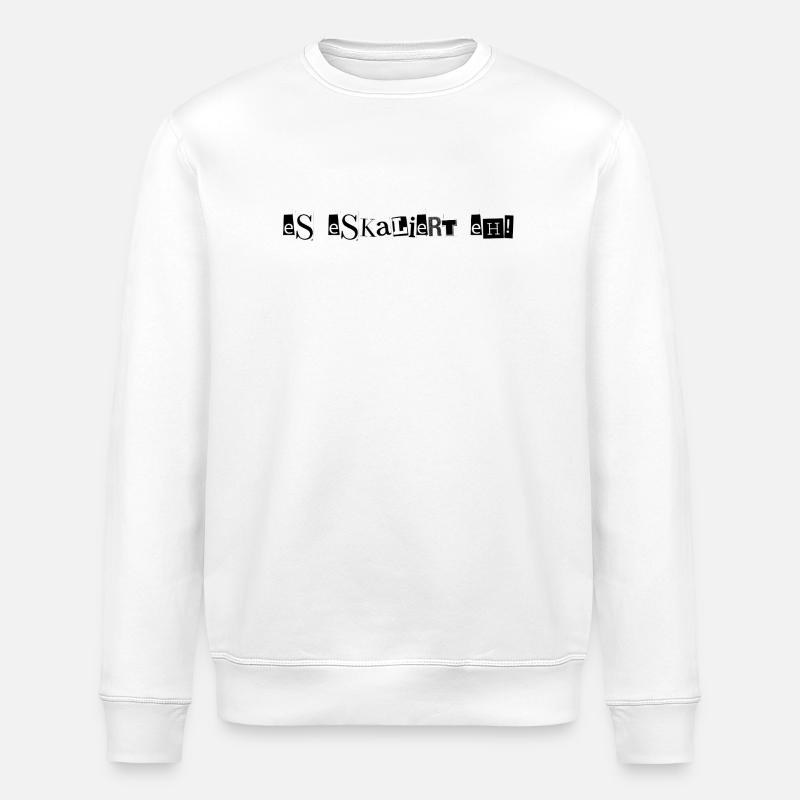 It's escalating anyway! - Stanley/Stella ROLLER Unisex Organic Sweatshirt - white