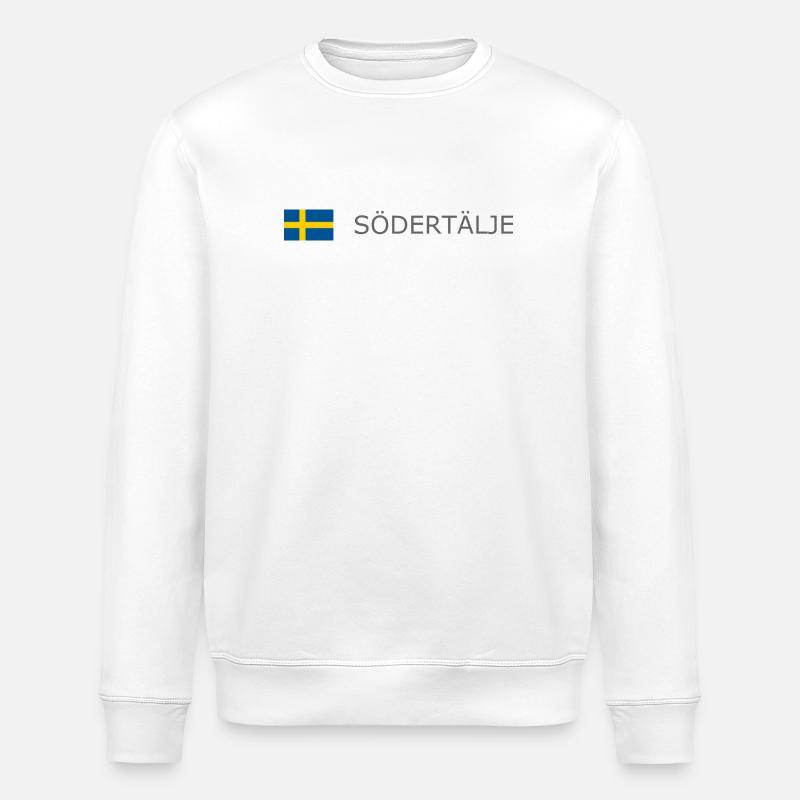 Sweden Flag - Södertälje - Sverige - Schweden - Stanley/Stella Unisex Bio-Sweatshirt ROLLER - Weiß