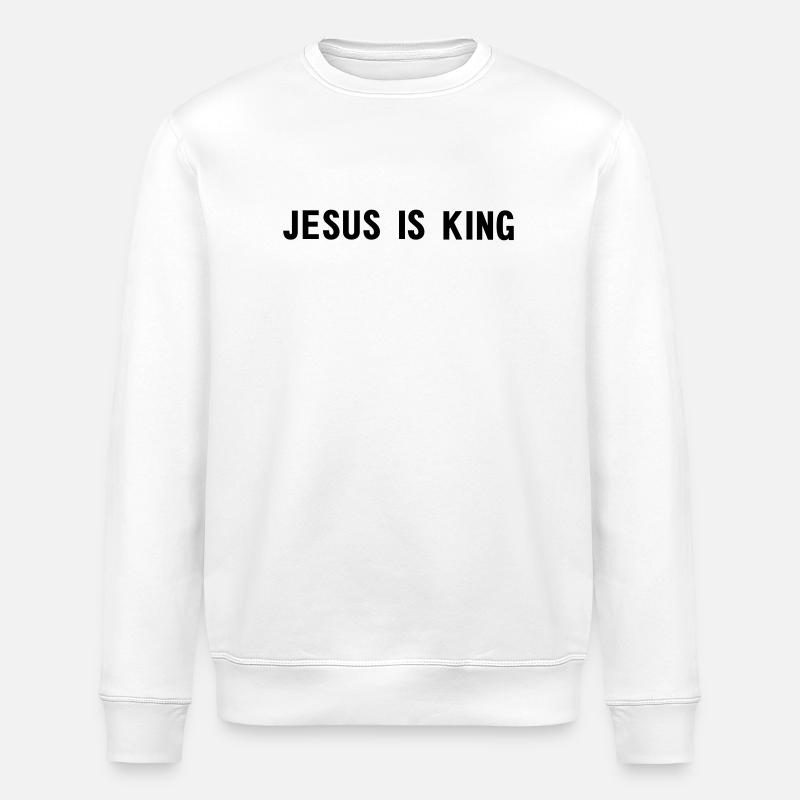 Jésus est roi - Sweat bio ROLLER Stanley/Stella Unisexe - blanc