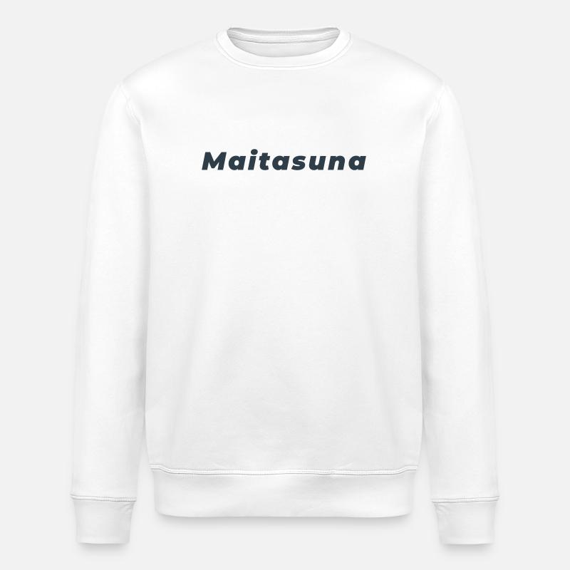 Maitasuna: Minimalist Basque Love - Stanley/Stella ROLLER Unisex Organic Sweatshirt - white