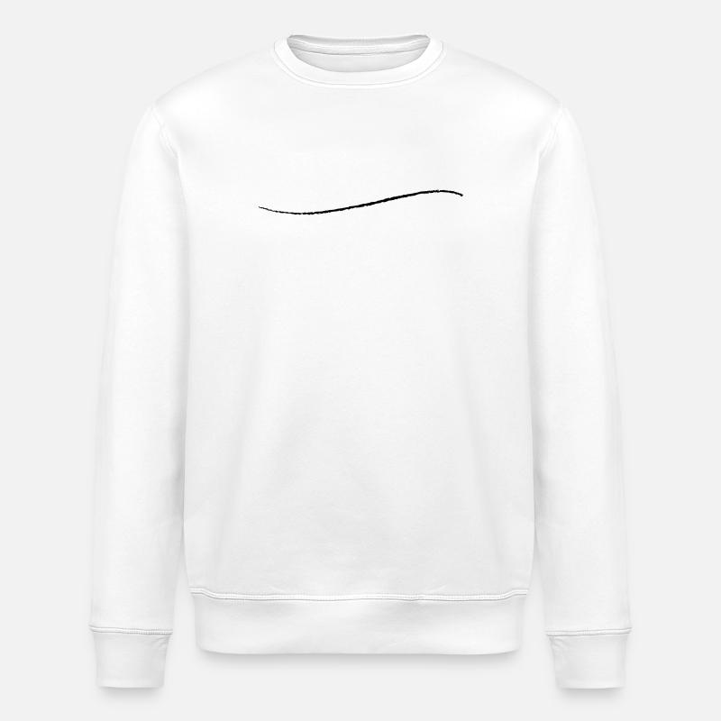 curved stroke modern creative underlined - Stanley/Stella ROLLER Unisex Organic Sweatshirt - white