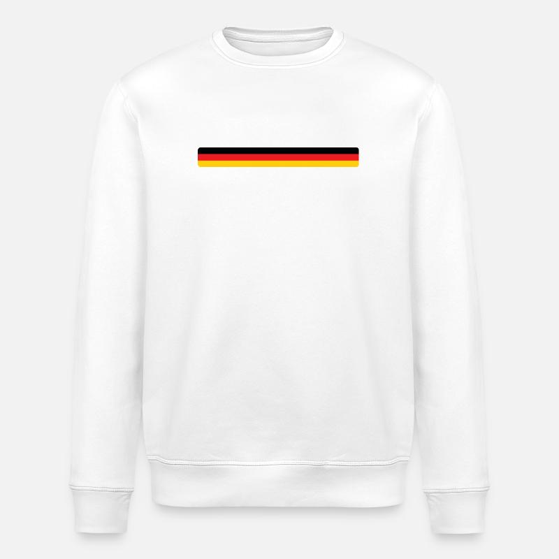 German Flag - Germany - Stanley/Stella ROLLER Unisex Organic Sweatshirt - white