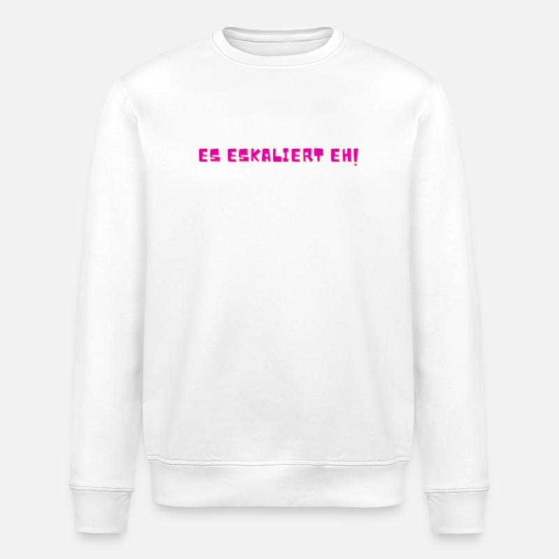 It's escalating anyway! - Stanley/Stella ROLLER Unisex Organic Sweatshirt - white