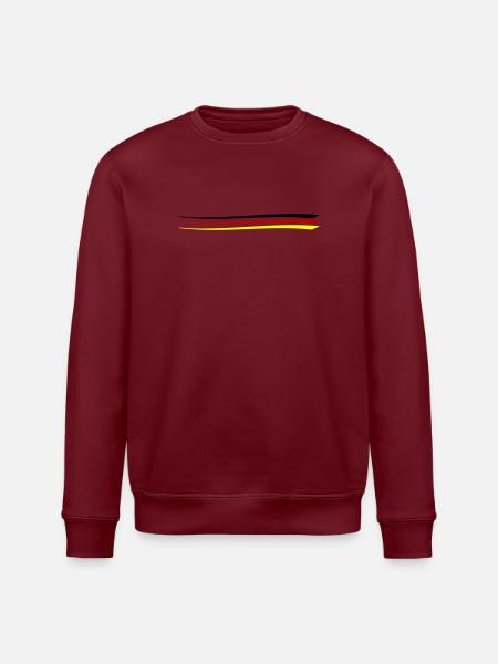 Germany Team Line Flag - Stanley/Stella ROLLER Unisex Organic Sweatshirt - white