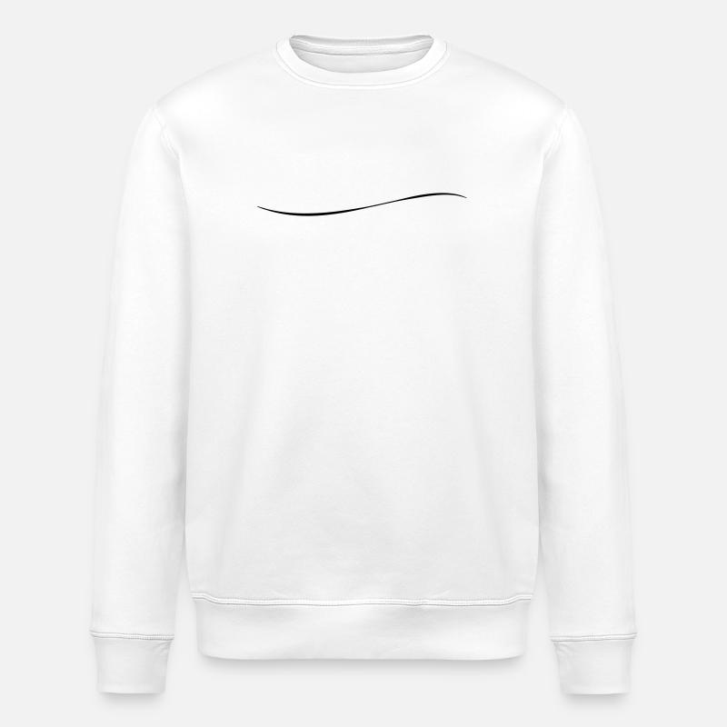 Stroke Art Brushstroke Underscore Crack Line - Stanley/Stella ROLLER Unisex Organic Sweatshirt - white