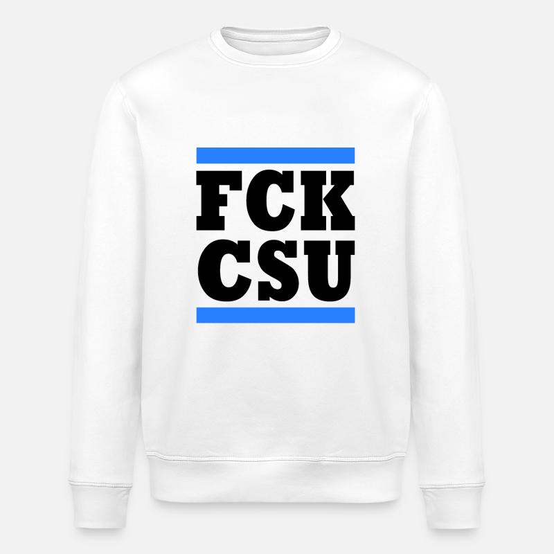 Fck csu - Stanley/Stella Unisex Bio-Sweatshirt ROLLER - Weiß