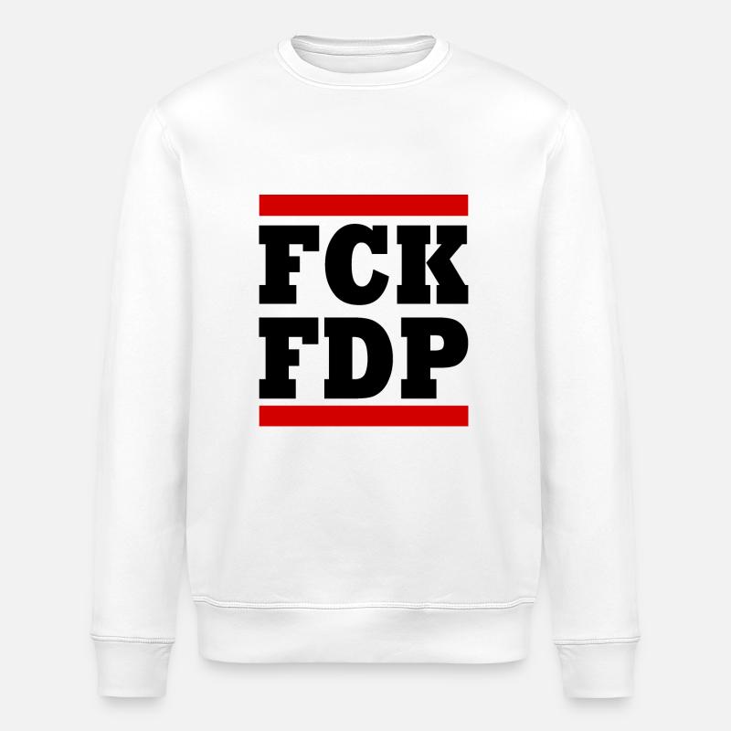 Fck fdp - Stanley/Stella ROLLER Unisex Organic Sweatshirt - white