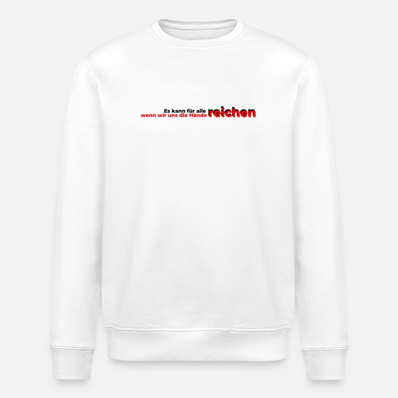 Reaching for all hands - Stanley/Stella ROLLER Unisex Organic Sweatshirt - white