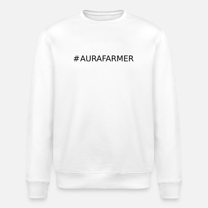 #AURAFARMER - Stanley/Stella ROLLER Unisex Organic Sweatshirt - white