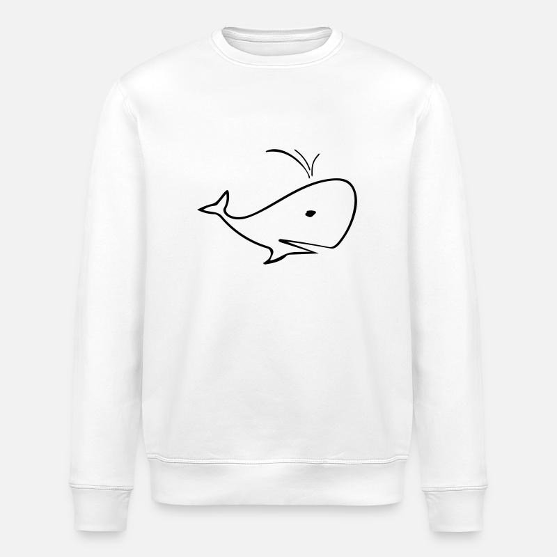 Baleine - Sweat bio ROLLER Stanley/Stella Unisexe - blanc