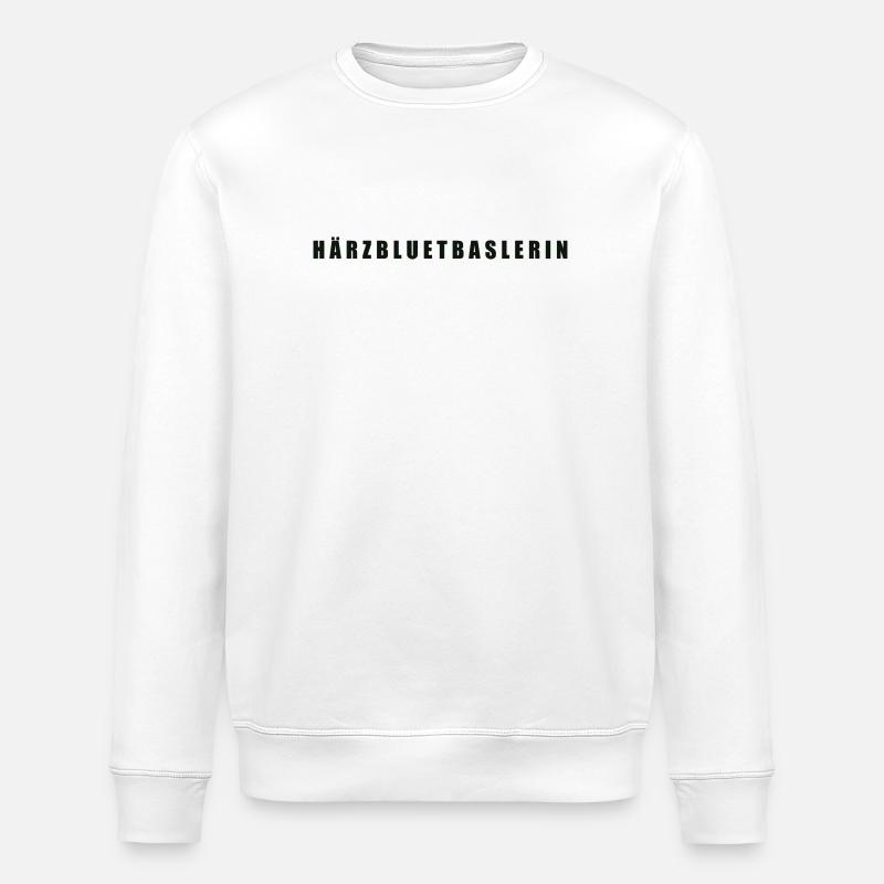 Härzbluetbaslerin Kanton Basel - Stanley/Stella Unisex Bio-Sweatshirt ROLLER - Weiß