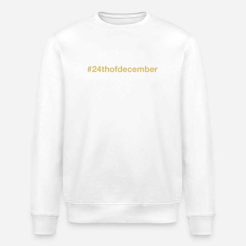 24. Dezember Weihnachten Tannenbaum - Stanley/Stella Unisex Bio-Sweatshirt ROLLER - Weiß