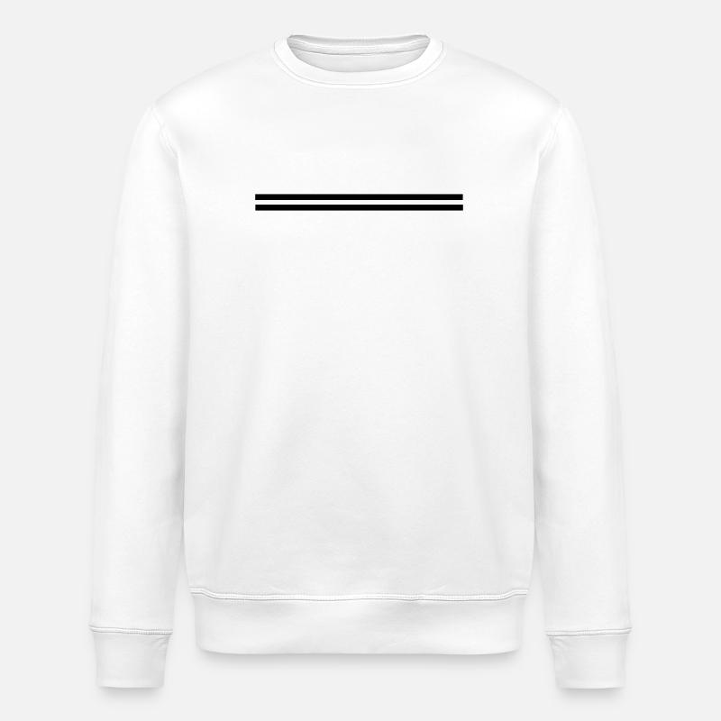 Ligne Double (double line) - Sweat bio ROLLER Stanley/Stella Unisexe - blanc