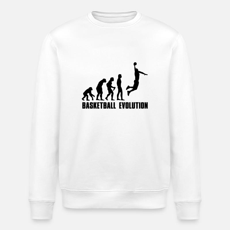 Basketball Evolution Dunk - Stanley/Stella Unisex Bio-Sweatshirt ROLLER - Weiß