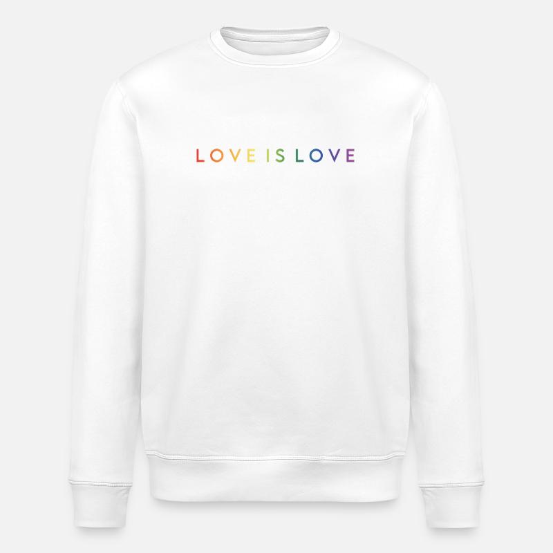 LOVE IS LOVE - Stanley/Stella Unisex Bio-Sweatshirt ROLLER - Weiß