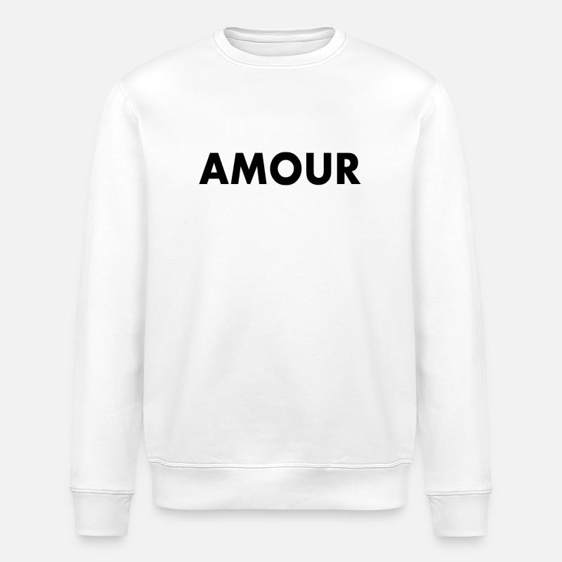 Amour - Stanley/Stella ROLLER Unisex Organic Sweatshirt - white