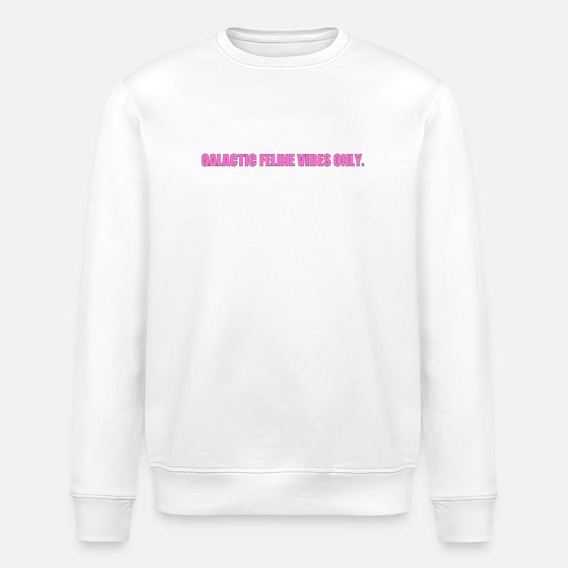 Vibrations de Chat Galactique - Sweat bio ROLLER Stanley/Stella Unisexe - blanc