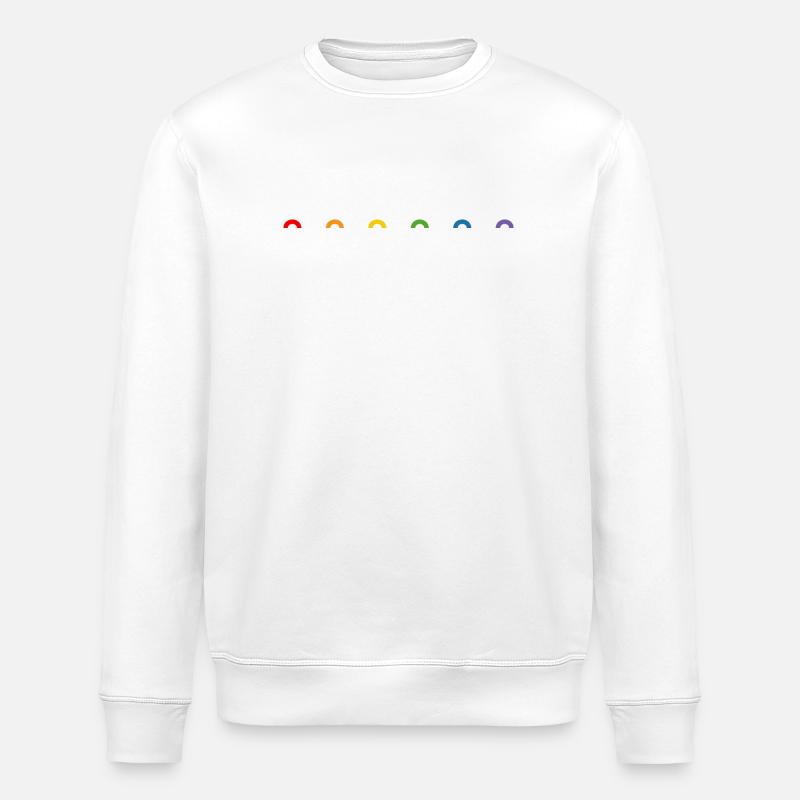 🌈❤️Rainbow rainbow🏳️ 🌈 - Stanley/Stella ROLLER Unisex Organic Sweatshirt - white