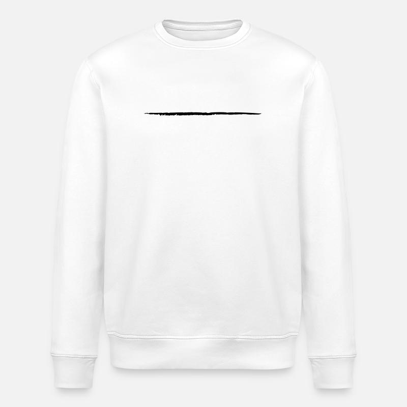Brush Stroke Underline Pinselstrich Grunge Art - Stanley/Stella ROLLER Unisex Organic Sweatshirt - white