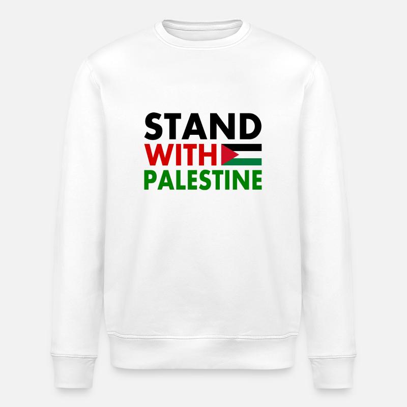 Stand with palestine - Sweat bio ROLLER Stanley/Stella Unisexe - blanc