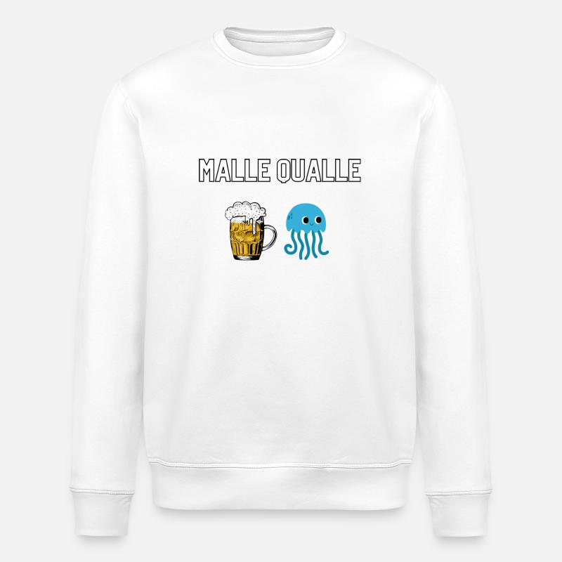 MALLE MÉDUSE - Sweat bio ROLLER Stanley/Stella Unisexe - blanc