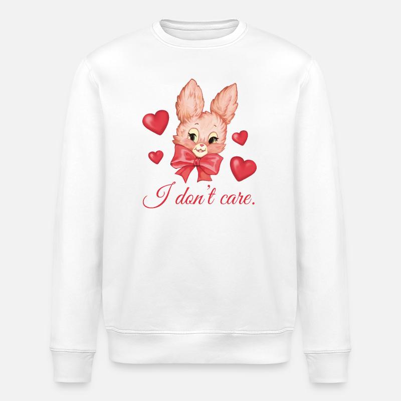 Je m’en fiche lapin - Sweat bio ROLLER Stanley/Stella Unisexe - blanc